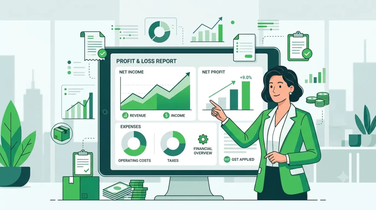 Accounting reports profit and loss report software