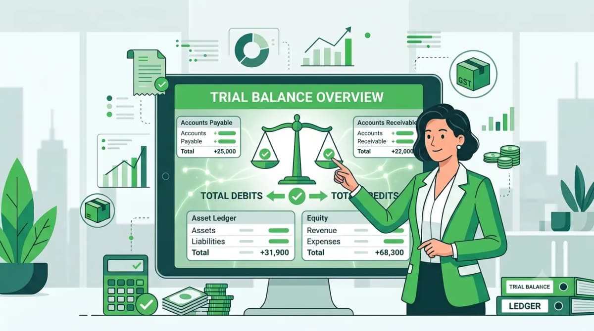 Accounting reports trial balance software