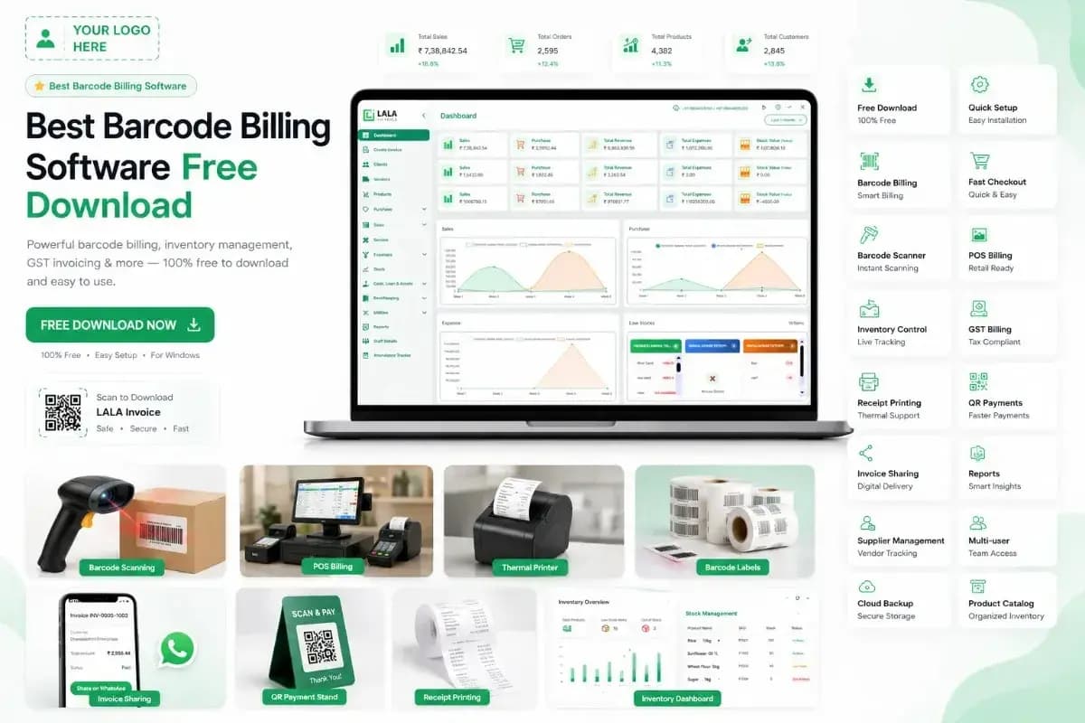 Barcode Billing Software Dashboard