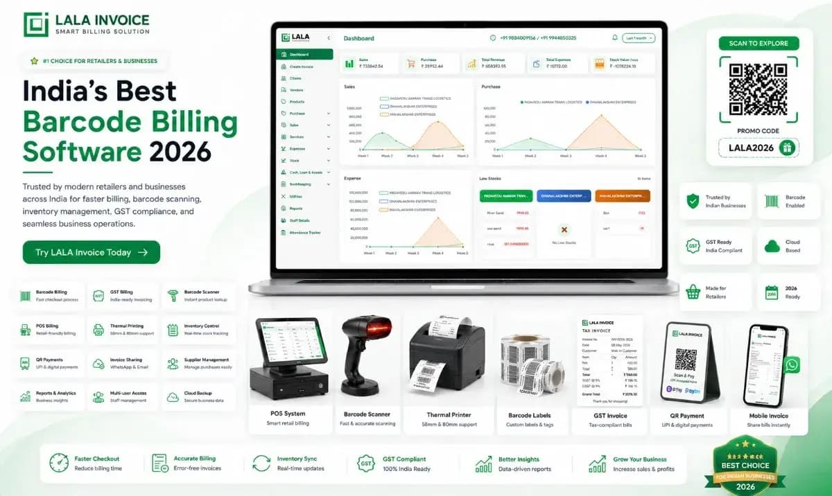 Barcode Billing Software Dashboard