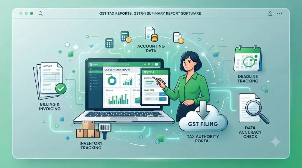 Gst tax reports gst1 summary report software