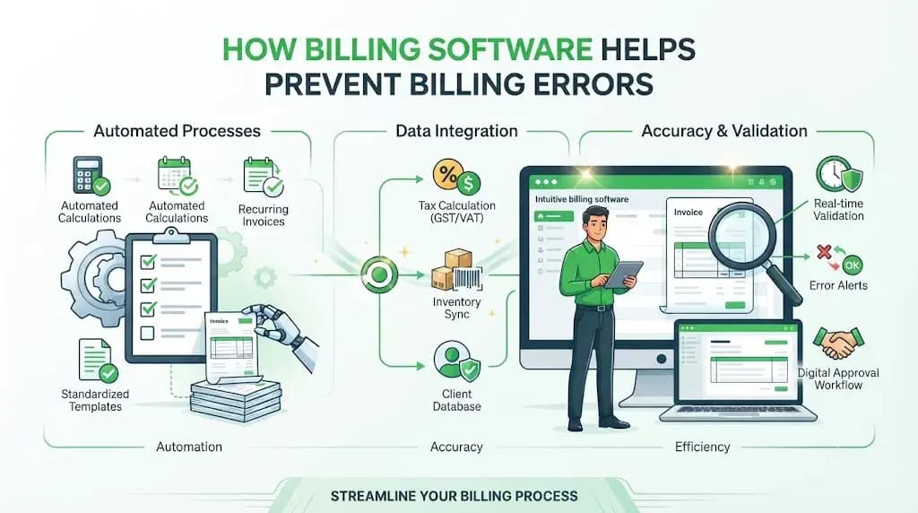 How can billing software help prevent billing errors?