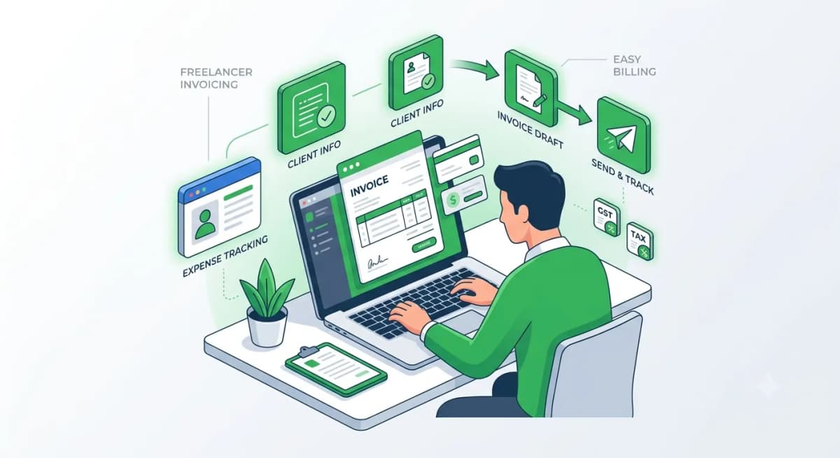 How do freelancers create invoices?