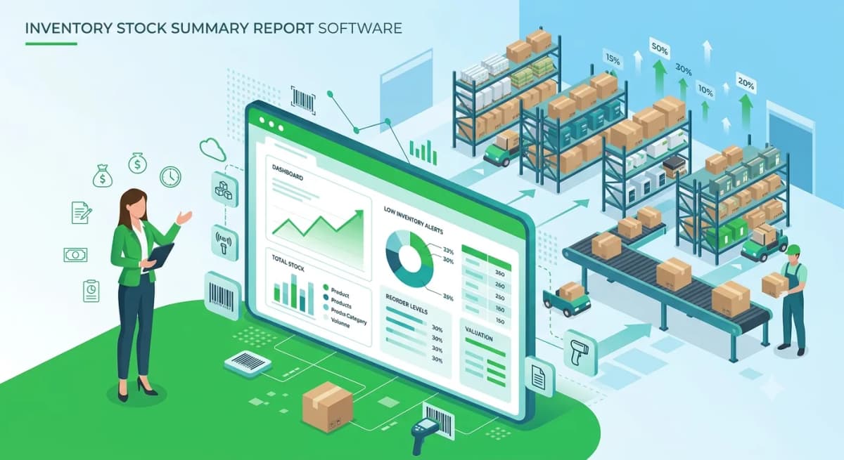 Inventory report stock summary report software