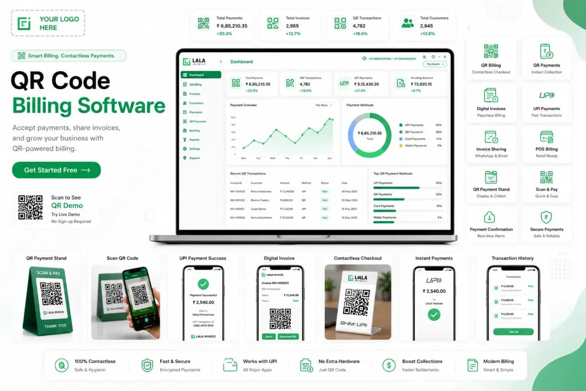 QR Code Billing Dashboard