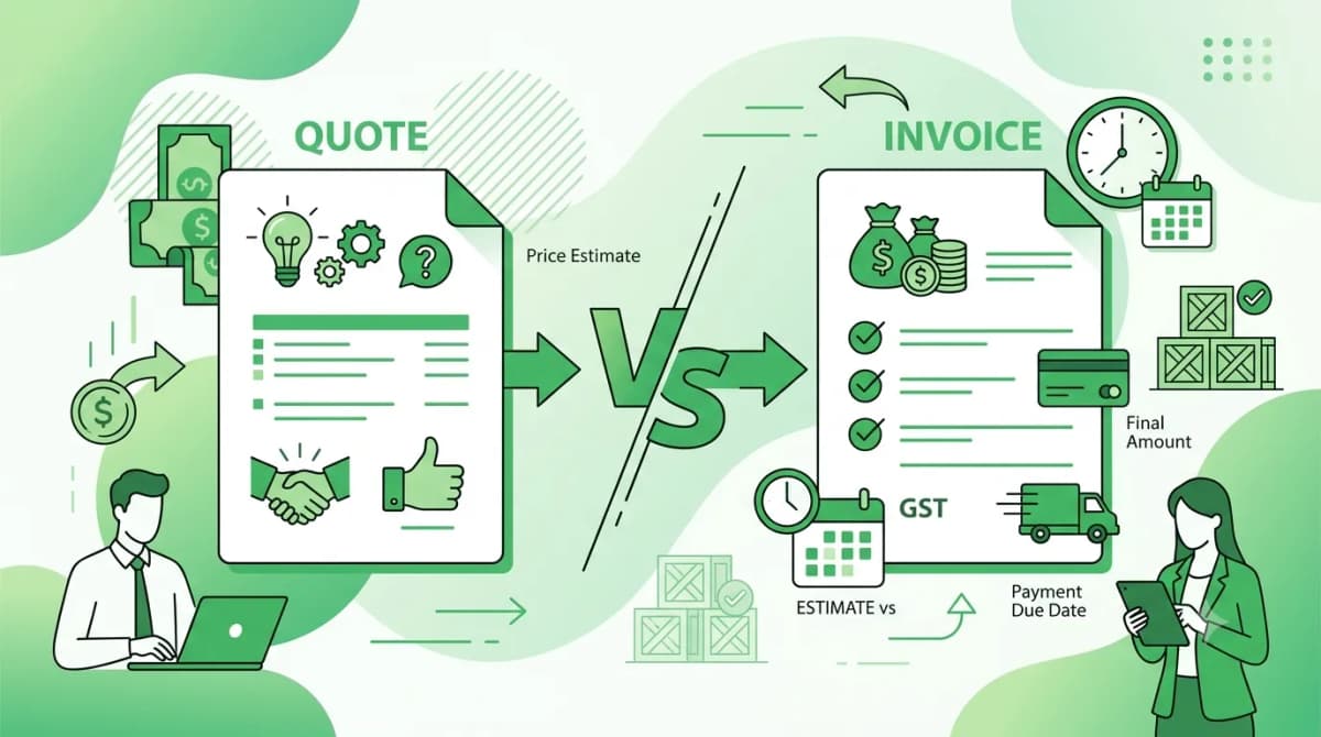 What is the difference between a quote and an invoice?