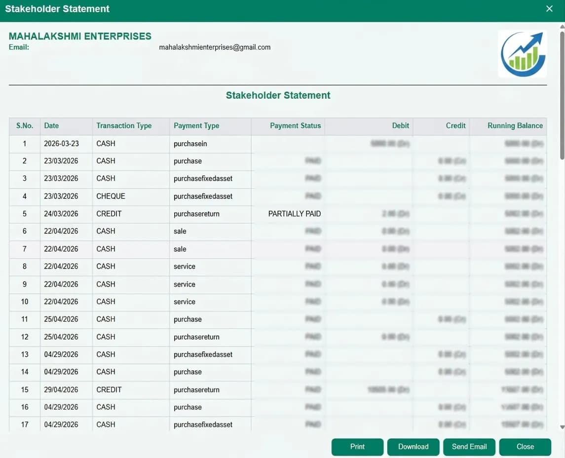 Stakeholder Statement Management Dashboard